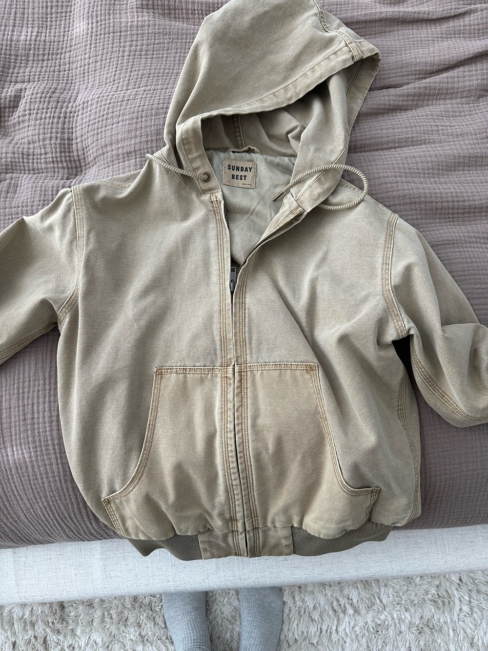 Sunday Best Light Beige Hooded Jacket